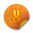 Orange sticker badges 139